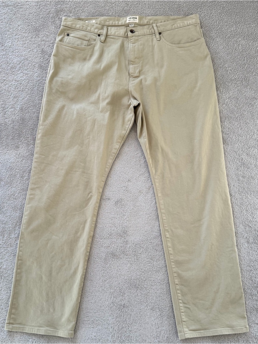 Todd Snyder Pants Mens 38x32 Beige Stretch 5-Pocket Chino Straight Fit Causal